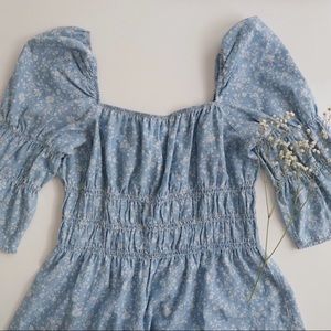 Top shop blue denim mini dress